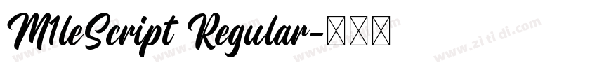 M1leScript Regular字体转换